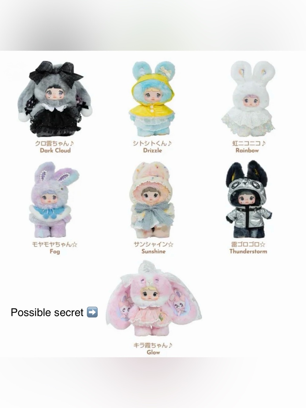 Nommi - Weather Forecast Plush Doll Pendant - Sealed Case - Possible Secret